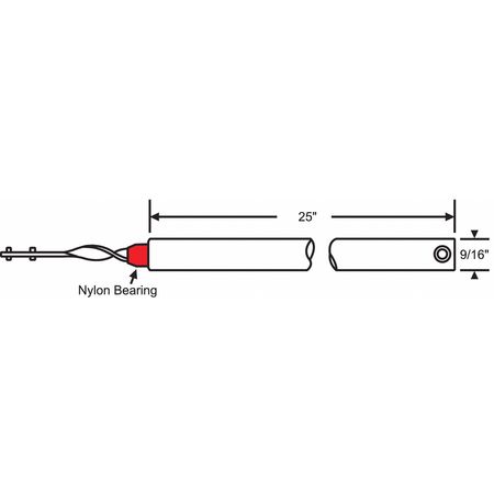 Zoro Select Tube Balance, Tilt Window, 26" L 85-25R