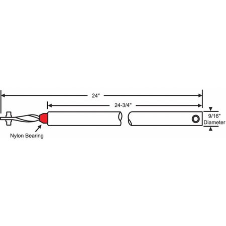 Zoro Select Tube Balance, Non-Tilt Window, 24-3/4" L 70-N24SR