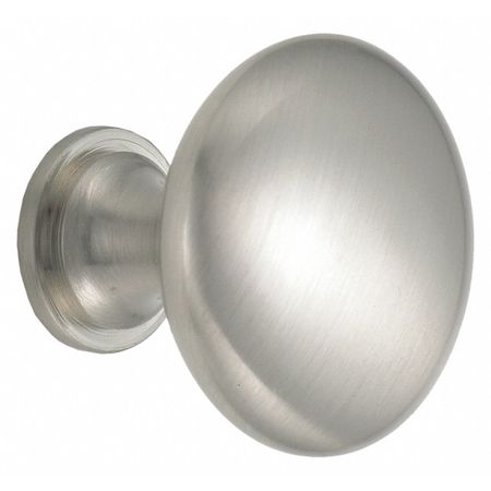 ZORO SELECT Cabinet Knob, Round Shape, Zinc 45-354SNK