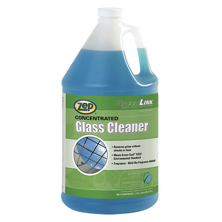 Zep Liquid Glass Cleaner, 1 gal., Blue, Odorless, Bottle, 4 PK 103623