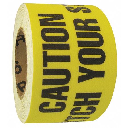 WOOSTER PRODUCTS Anti-Slip Tape, Message, 3" W, 46 Grit, MCWYS0360 MCWYS0360