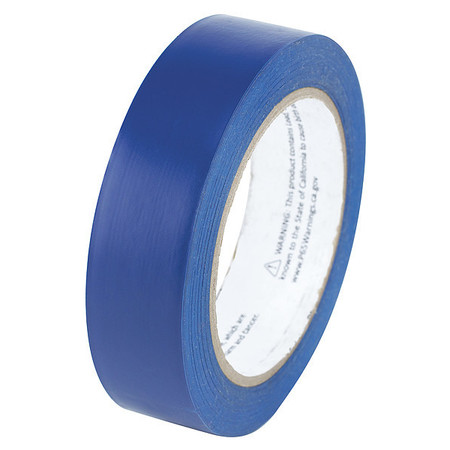 ZORO SELECT Aisle Marking Tape, Solid, Dark Blue, 1" W VM100DB