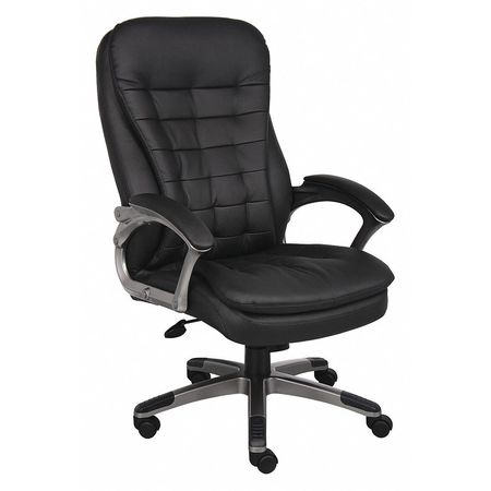 ZORO SELECT Vinyl Executive Chair, 21 3/4-, Fixed 452R18