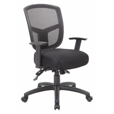 ZORO SELECT Mesh Task Chair, 22 1/2-, Adjustable, Black 452R22