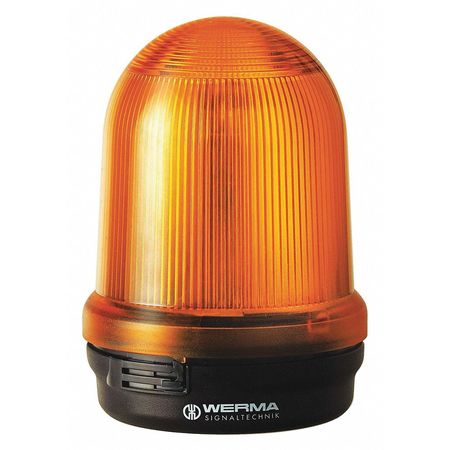 WERMA Warning Light, Yellow, 24VDC, Surface Mount 82930055