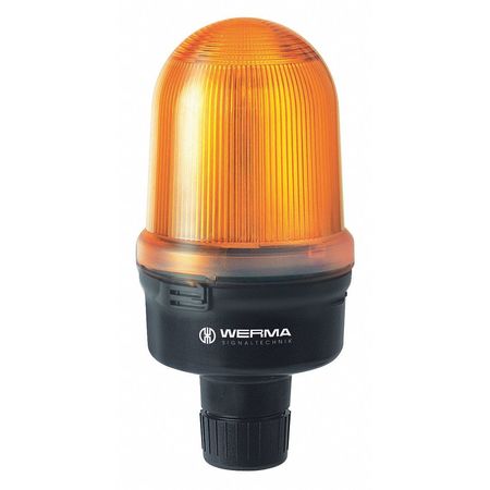 WERMA Warning Light, Yellow, 24VDC, Conduit Mount 82930755