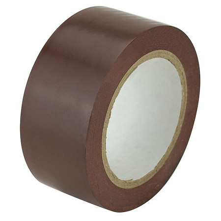 ZORO SELECT Aisle Marking Tape, Solid, Brown, 2" W VM102BR