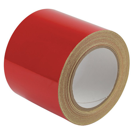 ZORO SELECT Reflective Marking Tape, Solid, Red, 4" W ZRF4X50'RD