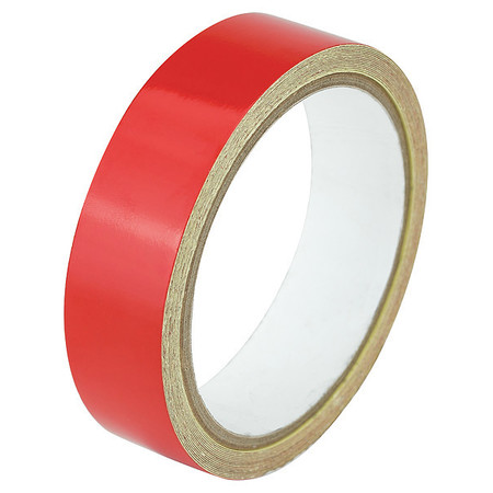 ZORO SELECT Reflective Marking Tape, Solid, Red, 1" W ZRF1X5RD