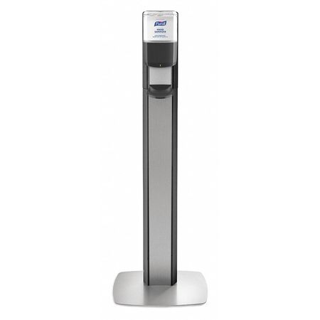 Purell MESSENGER™ Hand Sanitizer Dispenser, Floor Mount, Graphite with Silver Panel (dispenser included) 7318-DS-SLV
