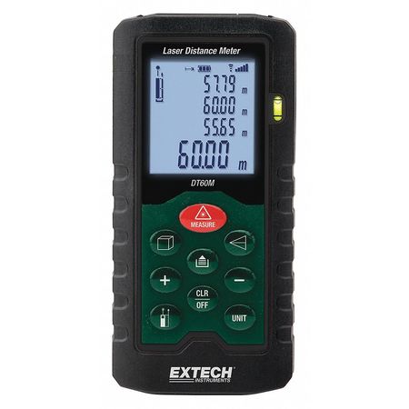 EXTECH Laser Distance Meter, 196 ft. DT60M