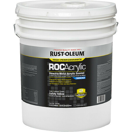 Rust-Oleum Acrylic Enamel Coating, Safety Yllw, 5 gal 316536