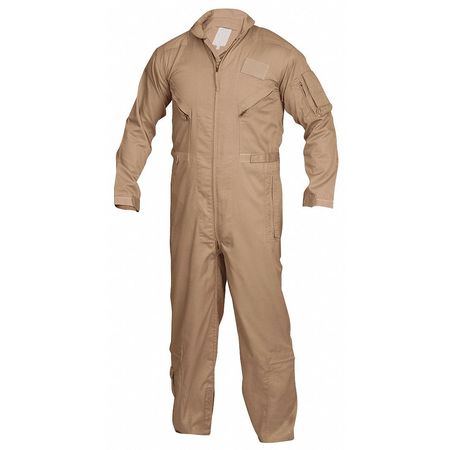 Tru-Spec Flight Suit, L, 34" Inseam, Khaki 2662