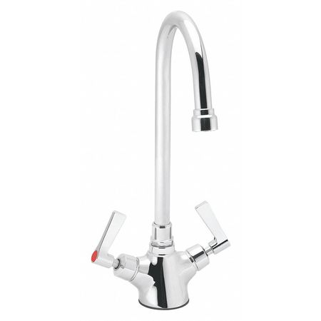 SPEAKMAN Manual Single Hole Mount, 1 Hole Gooseneck Faucet, Polished Chrome SC-7122-E