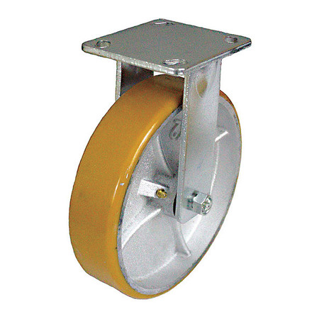 ZORO SELECT Plate Caster, 1250 lb. Ld Rating, Ball P25R-UY080KP-14