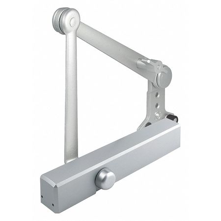 DORMAKABA Manual Hydraulic Stanley QDC 200 Door Closer Heavy Duty Interior and Exterior, Silver QDC214S689
