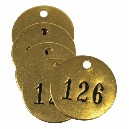 Zoro Select Tag, Brass, Yellow, 1-1/2" Hx1-1/2" W, PK25 40028