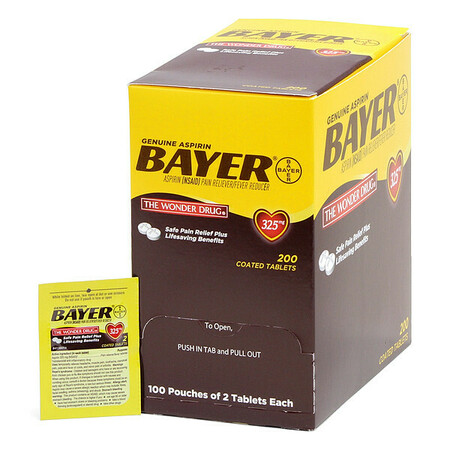 Bayer Bayer(R) Aspirin, Tablet, 325mg, PK200 45647