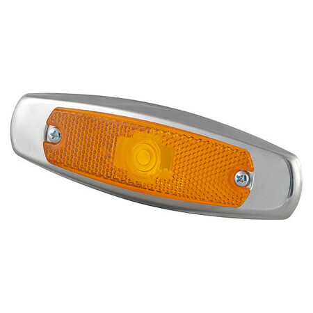 GROTE Lamp Marker, Low Profile w/Bezel, Yellow 45663