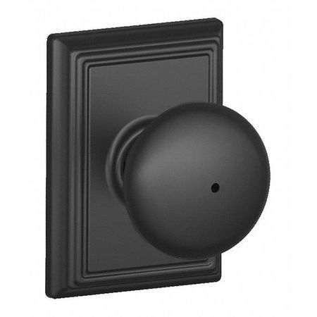 SCHLAGE RESIDENTIAL Knob Lockset, Black Powder Coat, Privacy F40 PLY 622 ADD