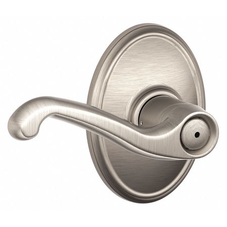 SCHLAGE RESIDENTIAL Door Lever Lockset, Satin Nickel, Privacy F40 FLA 619 WKF