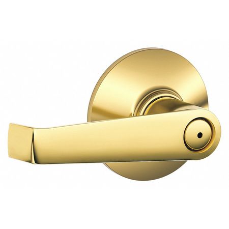 SCHLAGE RESIDENTIAL Lever Lockset, Bright Brass/Bright Chrome F40 ELA 605X625