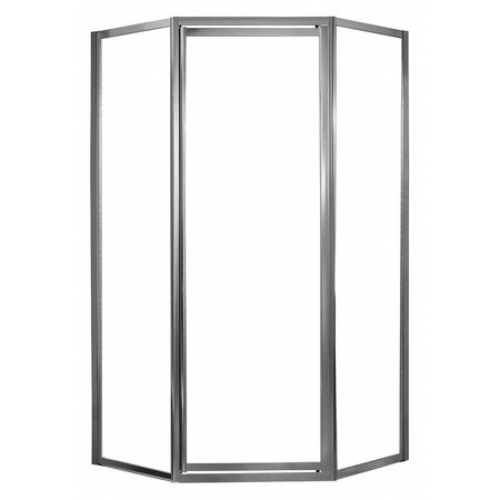 FGI Shower Door, 16-3/4" x 24" x 16-3/4" Size TDNA0470-CL-SV