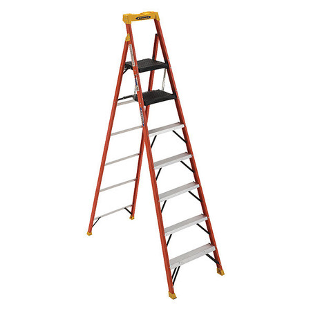 Werner 7 ft. Fiberglass 300 lb. Stepladder, Type IA C6208