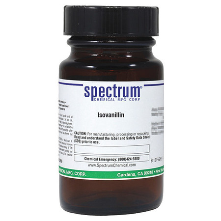 SPECTRUM Isovanillin, 25g, CAS 621-59-0, Amber Glass I3248-25GM