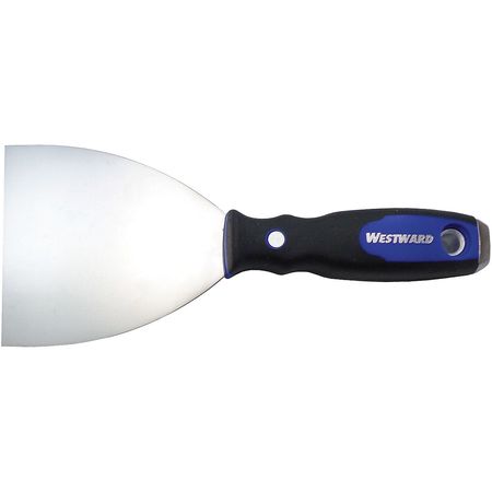 WESTWARD Putty Knife, Flexible, 4", SS 46A907