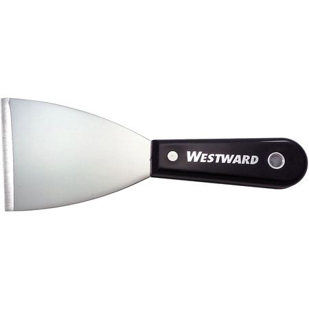 WESTWARD Putty Knife, Stiff, 3", SS 46A913