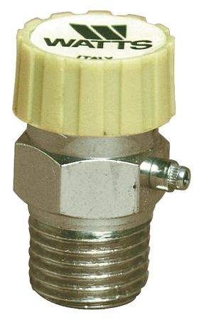 Watts Automatic Vent For Hot Water, 1/8In, Brass HAV- 1/8