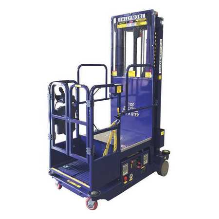 BALLYMORE Merchandise Lift, Yes Drive, 650 lb Load Capacity, 8 ft Max. Work Height PS-12D