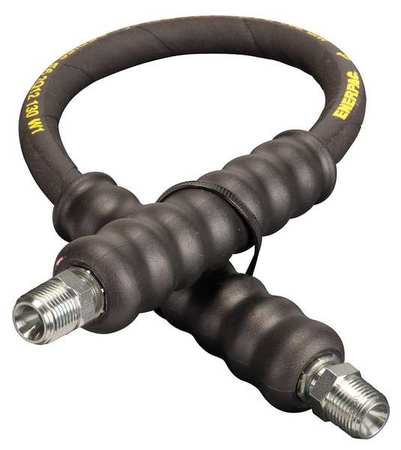 Enerpac H9202, 2 ft., Heavy-duty Rubber High Pressure Hydraulic Hose, .25 in. Internal Diameter H9202