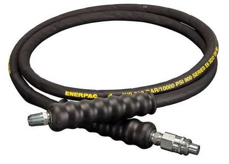 ENERPAC HB9206Q, 6 ft., Heavy-duty Rubber High Pressure Hydraulic Hose, .25 in. Internal Diameter HB9206Q