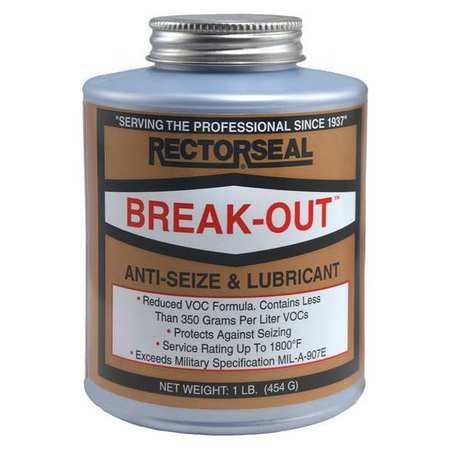 Rectorseal Anti Sieze Compound, Break Out, 16 oz. 73431