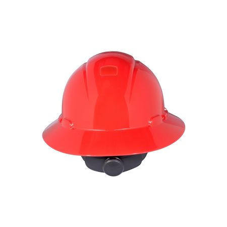 3M Full Brim Hard Hat, Type 1, Class E, Ratchet (4-Point), Red H-805R-UV