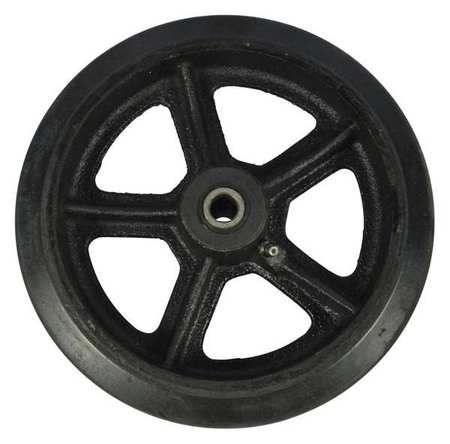 DAYTON Wheel, Mold On Rubber, 8 In MH4XKJ2A09G