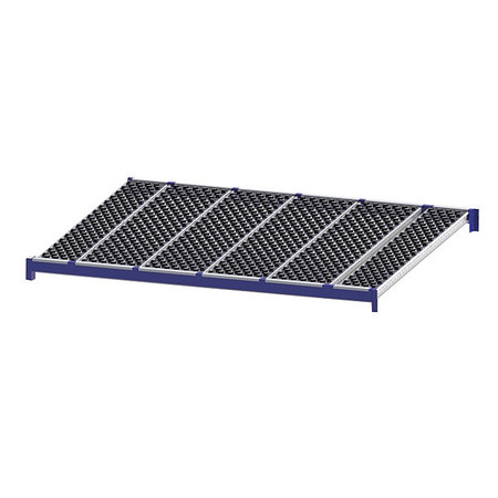 UNEX ROLLER RACK Roller Rack Wheel Bed 72"D x 96"W, Blue RR99S2W8X6-L