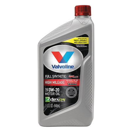 VALVOLINE Motor Oil, 0W-20 SAE Grade, Synthetic, 1 Qt. 852400