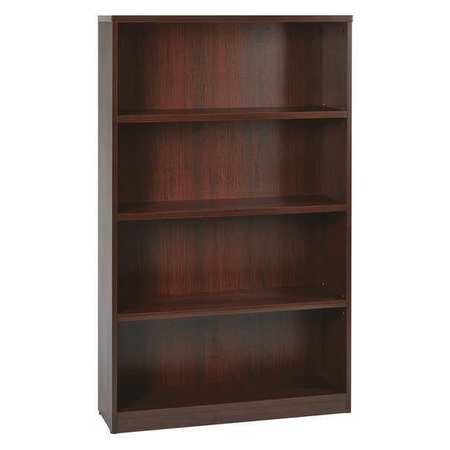 Office Star Bookcase, 36" Wx12" Dx60" H, Mahogany LBC361260-MAH