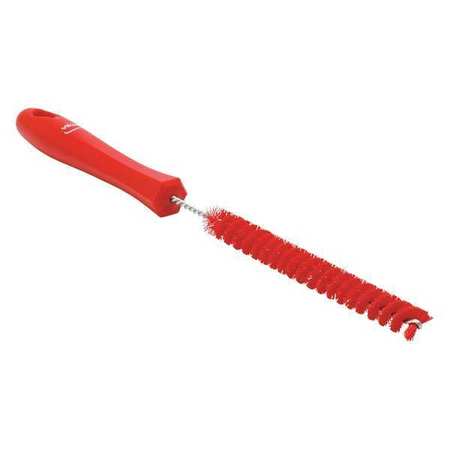 VIKAN 7/8 in W Tube and Pipe Brush, Stiff, 6 1/2 in L Handle, 5 3/4 in L Brush, Red, 12 3/16 in L Overall 53604