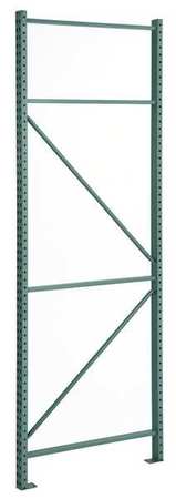 Steel King Upright Frame, Teardrop, Roll Formed Style, 192 in H, 3 in W, 48 in D, Vista Green RTFBG048192F01VG