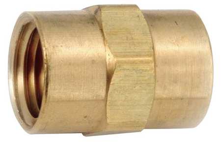 Zoro Select Brass Coupling, FNPT, 1/4" Pipe Size 706103-04