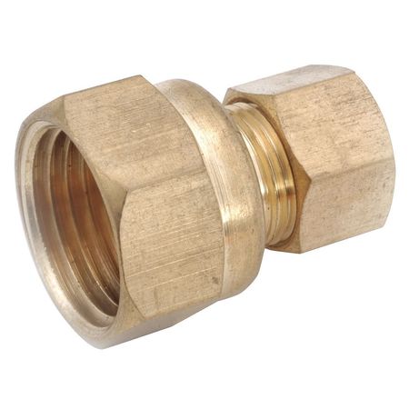 ZORO SELECT 3/8" x 1/4" Low Lead Brass Female Coupling 700066-0406