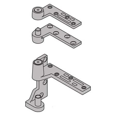 IVES 1-1/16" W x 4-1/4" H Satin Chrome Plated Pivot Hinge 7215 SET RH US26D