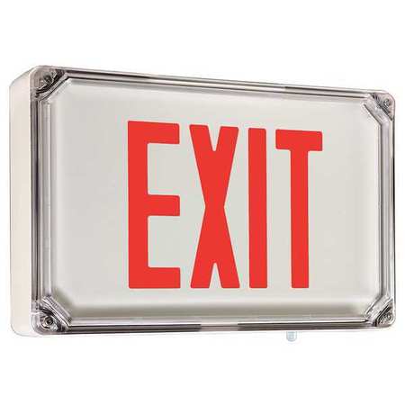 DUAL-LITE NEMA 4X Aluminum Red/White Exit Sign, Two-Sided SEWLDRWE