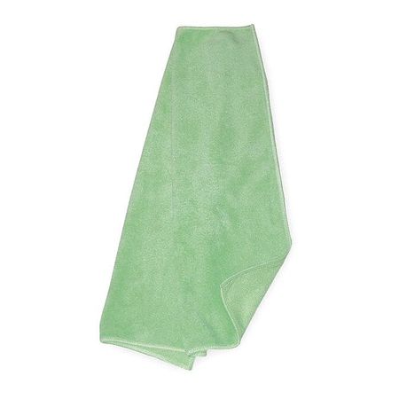 TOUGH GUY Microfiber Cloth Wipe 16" x 16", Green 46U235