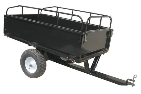 Zoro Select Dump Cart, 17 cu.ft., 1000 lb., Pneumatic 46V233