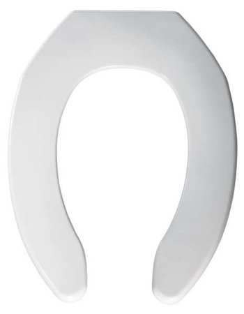 Bemis Toilet Seat, Without Cover, Plastic, Elongated, White 1055SSC 000